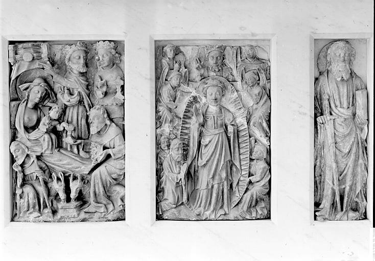 Retable, bas-relief en albâtre anglais, partie droite