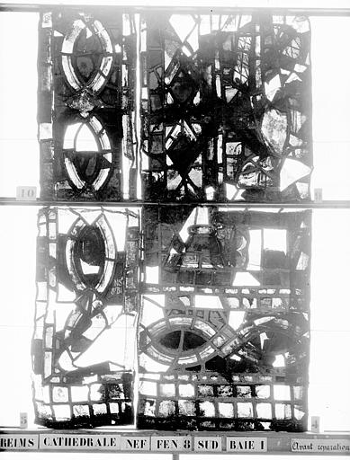 Vitrail, nef, fenêtre 8, au sud, baie 1, panneaux 4, 5, 9, 10
