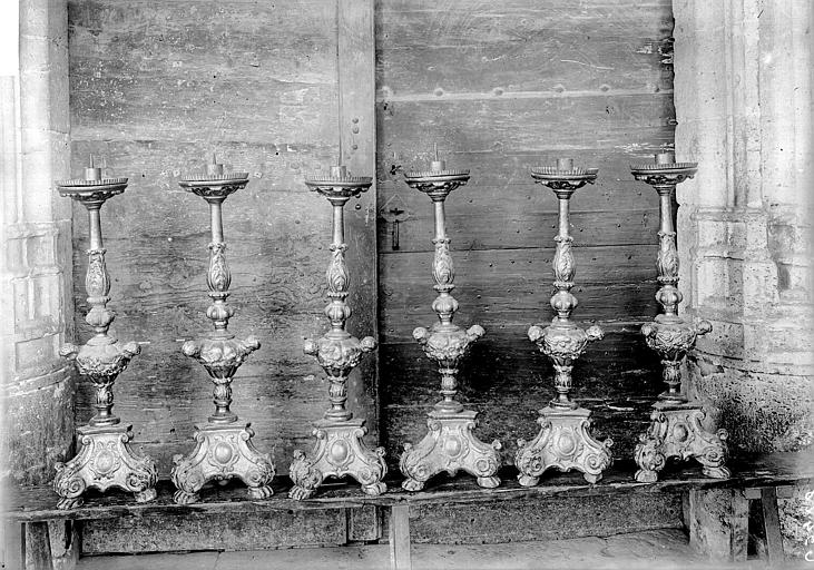 Chandeliers (six), bois doré