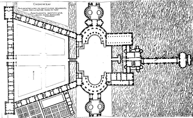 Plan général, Augmentation des bâtiments délibérés par la Reyne-mère du Roy