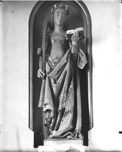 Sainte Martyre. Statue en pierre peinte : sainte Martyre