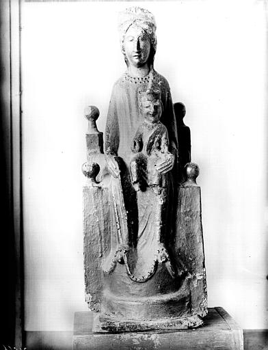 Statuette en bois : Vierge à l'Enfant