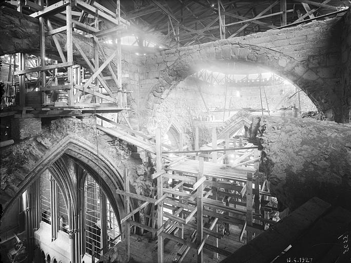 Croisée du transept, dessus des voûtes pris de l'angle sud-ouest