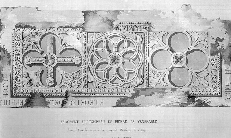 Fragment du tombeau de Pierre le Vénérable