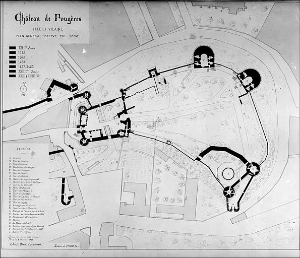 Plan général avec indication des périodes de construction