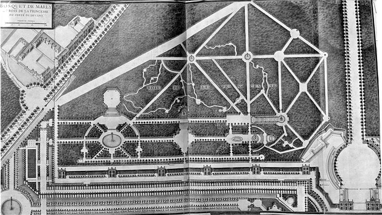 Plan du Bosquet et du bois de la Princesse, côté est