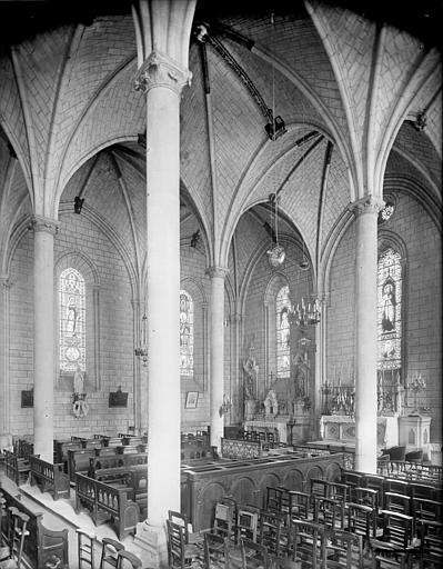 Vue intérieure du choeur vers le nord-est