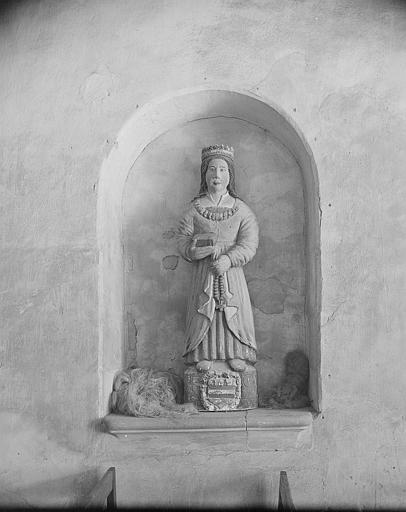 statue : sainte Valérie (dite aussi sainte Valière), statue en pierre