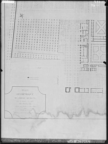 Fouille de Cluny, plan de cadastre de 1790, copie de 1870 (3)