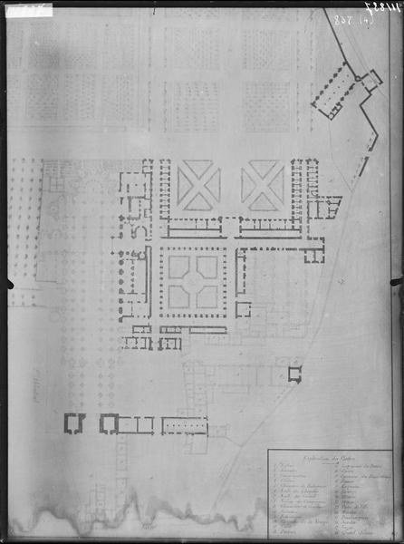 Fouille de Cluny, plan de cadastre de 1790, copie de 1870 (4)