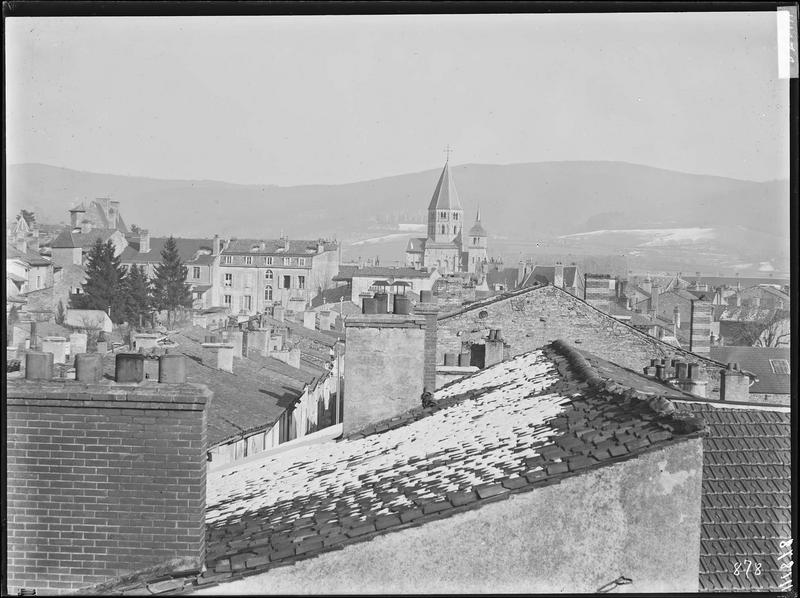 Fouille de Cluny, abbaye vue de l'ouest