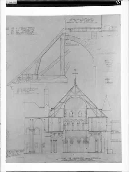 Projet pour la couverture de la rotonde exécutée en 1936-1937