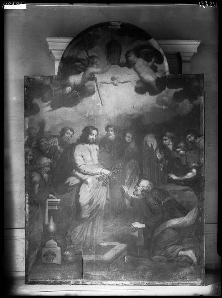 Le Christ remet les clefs à saint Pierre, toile peinte