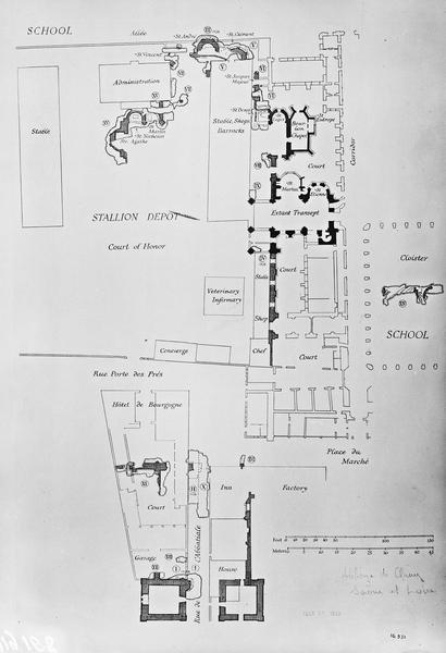 Fouille de Cluny, plan général