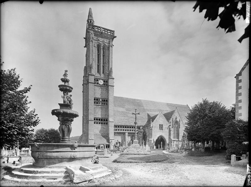 Ensemble sud, cimetière, fontaine et calvaire