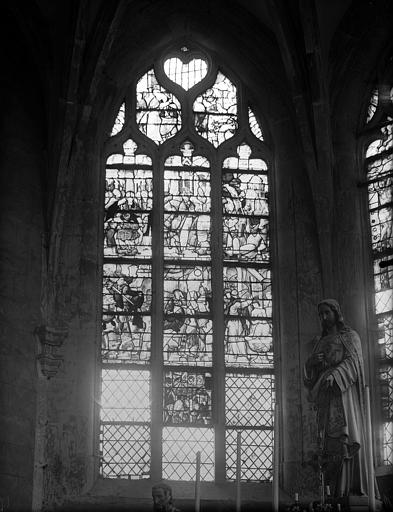 Saint Antoine, panneau de vitrail no 2, caisse 2, intérieur