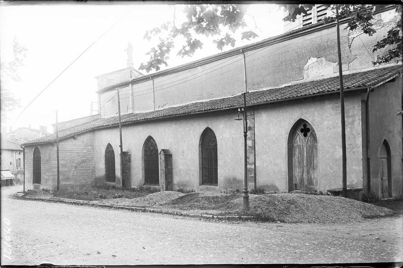 Façade latérale, état actuel