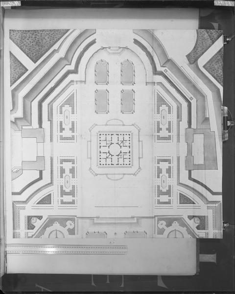 Plan du château et des parterres. Plan du château et des parterres