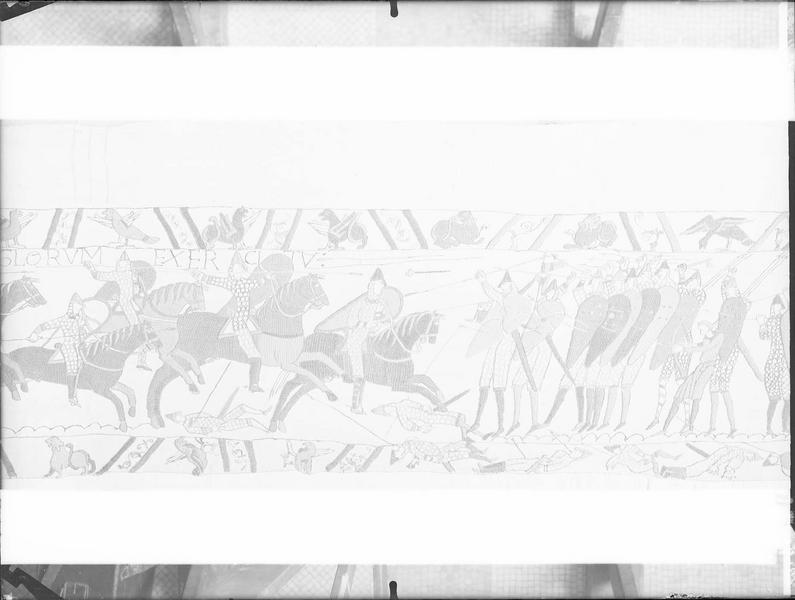 Tapisserie de Bayeux : Ici le duc Guillaume harangue ses soldats