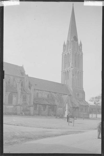 Façade nord après le bombardement de 1944