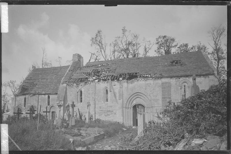 Façade sud après le bombardement de 1944