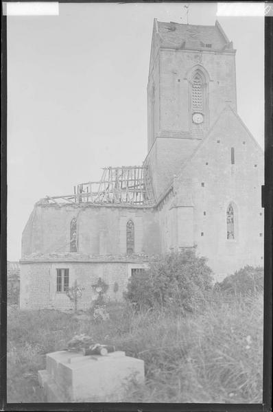 Façade sud après le bombardement de 1944