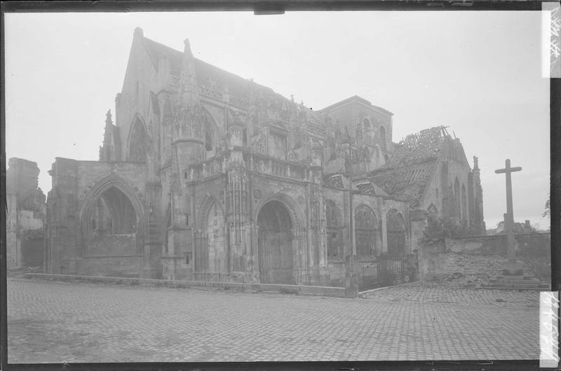 Façades nord et ouest après le bombardement de 1944