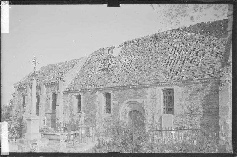 Façade sud après le bombardement de 1944