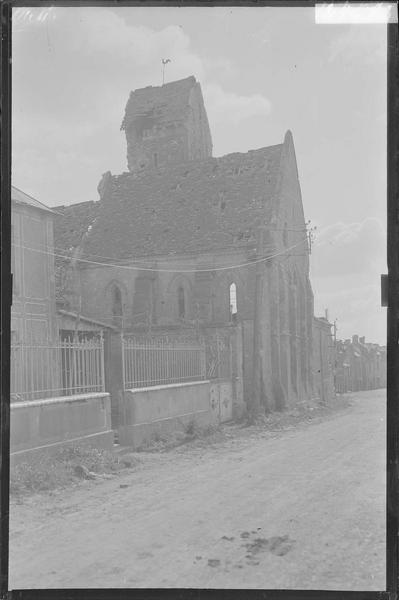 Façades nord et est après le bombardement de 1944