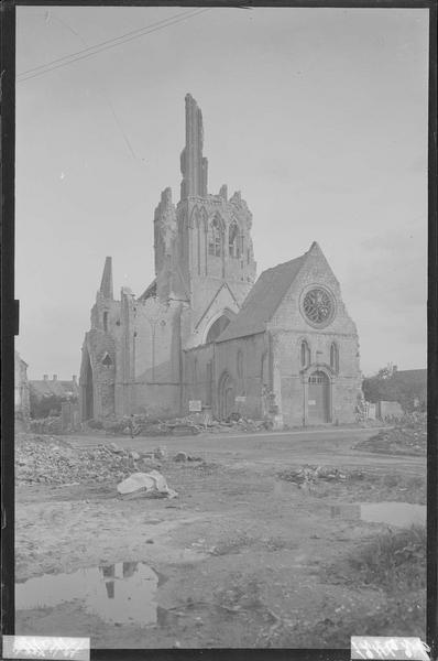 Côté nord-ouest après le bombardement de 1944