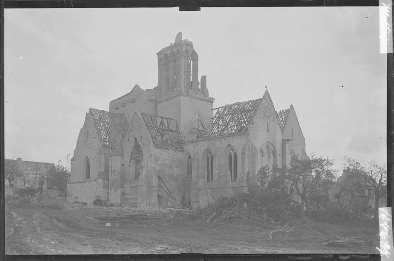 Côté nord-est après le bombardement de 1944