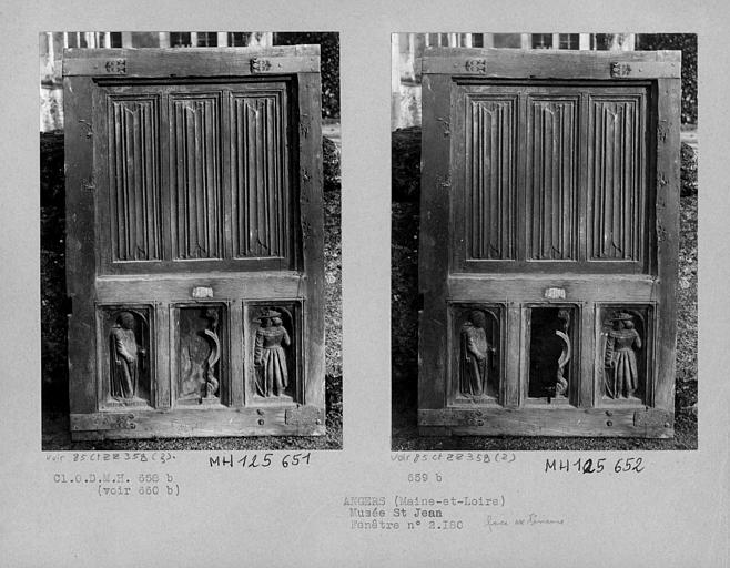 Fenêtre déposée, vue de la face extérieure