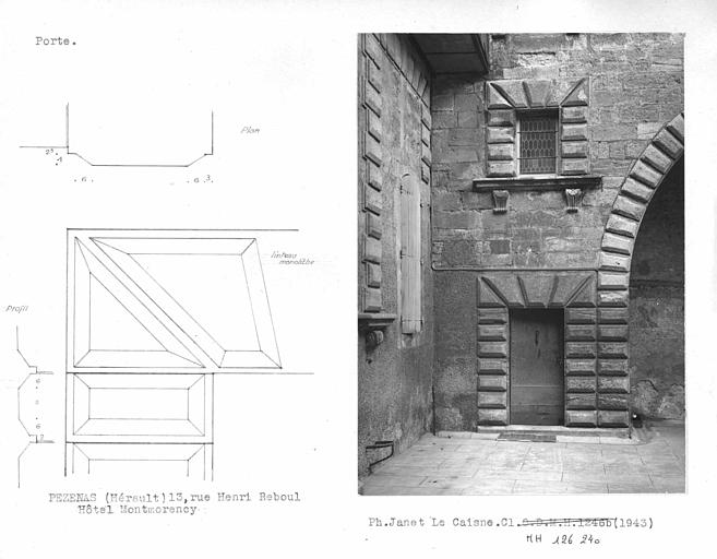 Portes à bossages côté cour