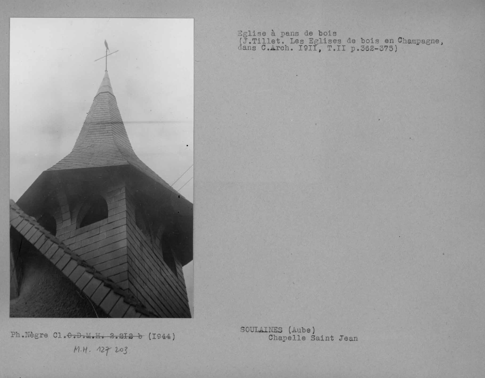 Clocher de l'église à pans de bois