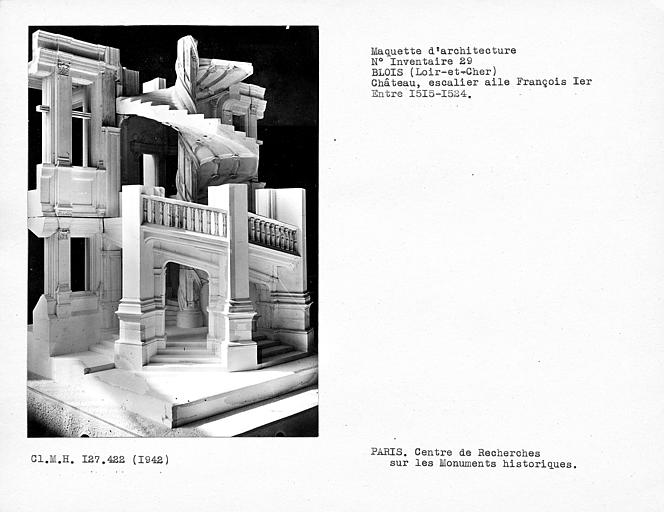 Maquette de l'escalier de l'aile François Ier