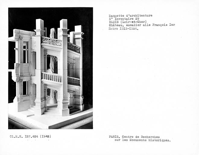 Maquette de l'escalier de l'aile François Ier