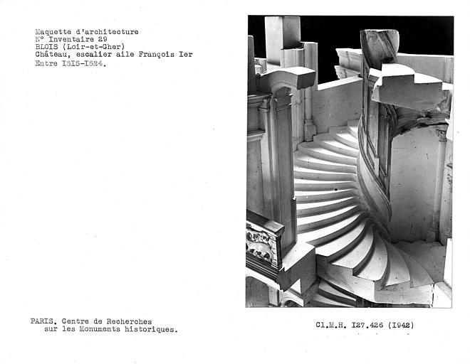 Maquette de l'escalier de l'aile François Ier