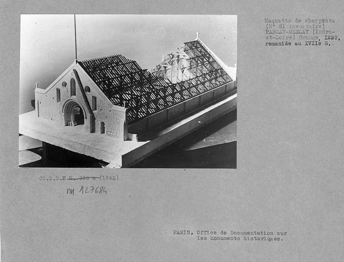 Maquette de charpente de la grange