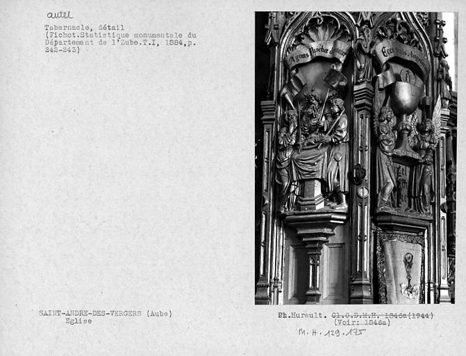 Autel, détail du tabernacle