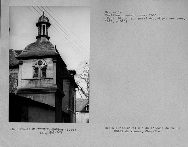 Campanile de la chapelle du pavillon, toit