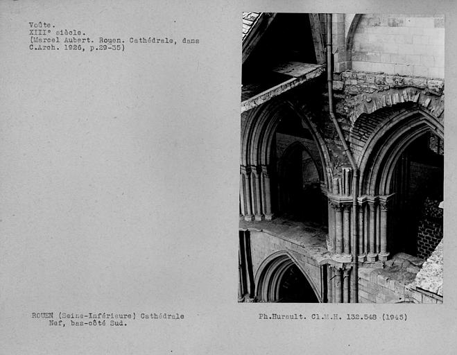 Départ de voûte du bas-côté sud de la nef