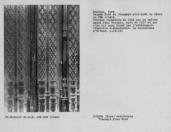 Armes de France. Détail face des vantaux du bras nord du transept