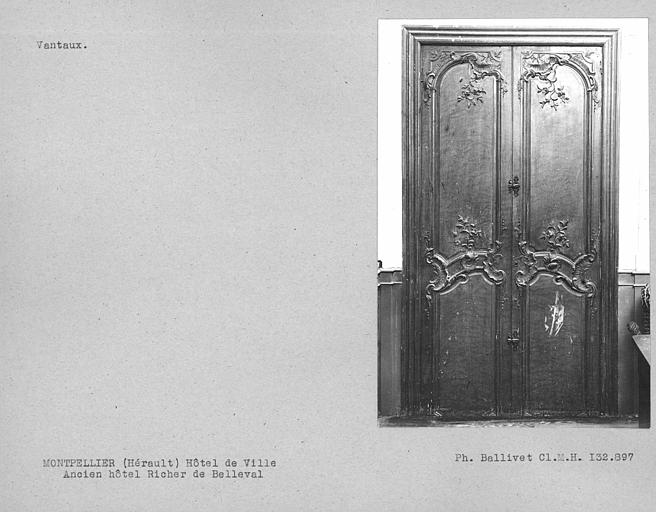 Vantaux de porte de la salle des maisons