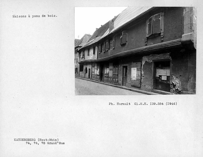 Façades des maisons à pans de bois, encorbellement