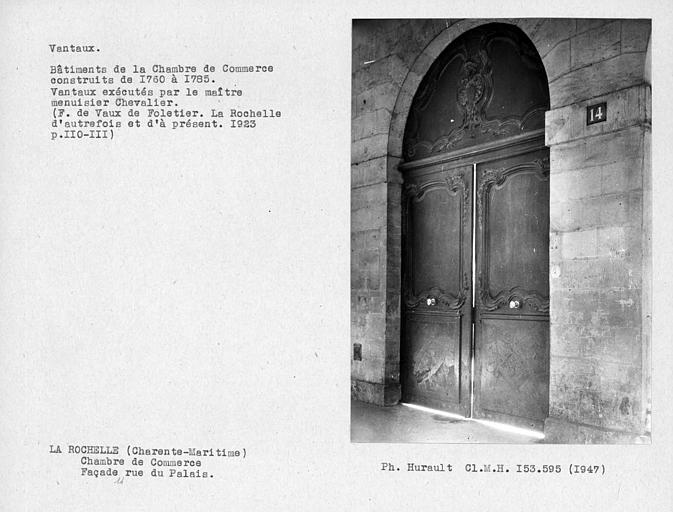 Vantaux de porte, façade sur rue