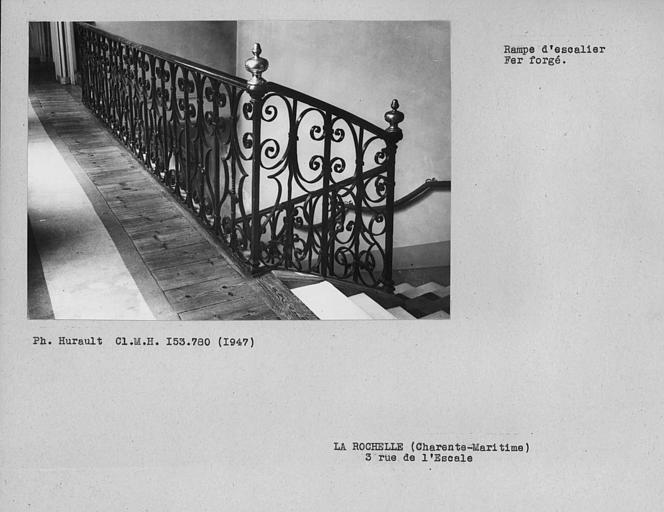 Rampe d'escalier en fer forgé