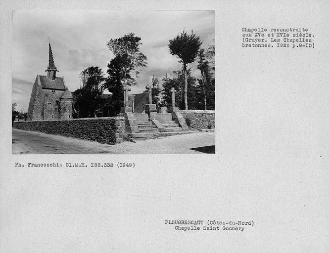 Couverture en plomb de la toiture de la chapelle, vue d'ensemble