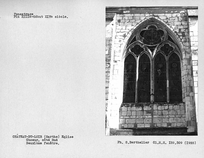 Fenestrage du choeur, côté sud, deuxième fenêtre