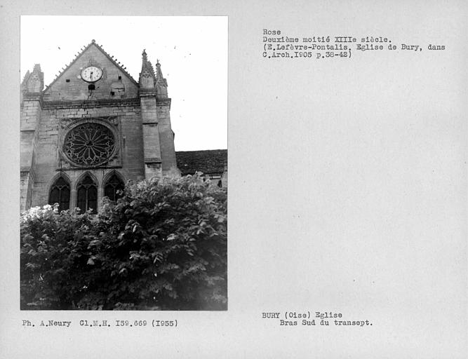 Rose du mur pignon du bras sud du transept