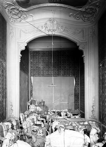 Premier étage, salon Doré : boudoir à alcôve, plâtre, époque Louis XVI